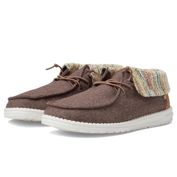 NWT Hey Dude Wendy Wooly Twill Fold Boot - Picture 1 of 6